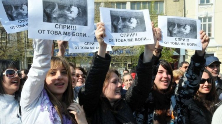Проявената жестокост към кучето Мима предизвика протести.  Снимка: Булфото