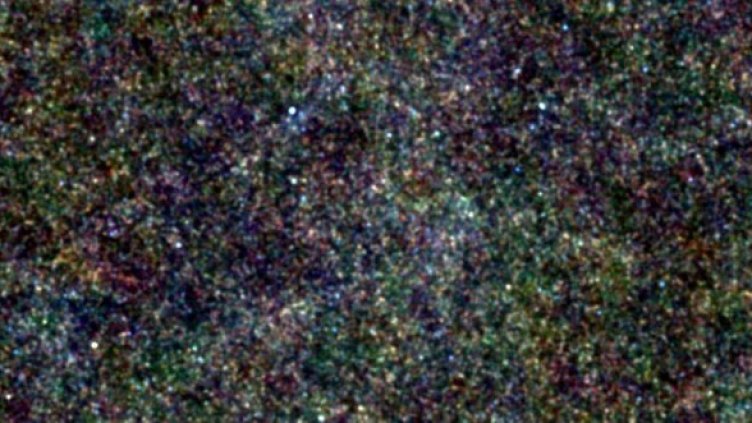 Къс от небето, на който се вижда т.нар. Lockman Hole, в северната част на съзвездието Голяма мечка. Почти всяка точка от изображението е цяла галактика, всяка съдържаща милиарди звезди. Снимка: ESA/Herschel/SPIRE/HerMES
Телескопът Hershel: Изображение: ESA (Image by AOES Medialab); background: Hubble Space Telescope, NASA/ ESA/ STScI