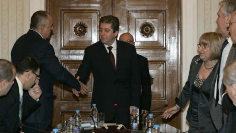 Първанов и Борисов запазиха добрия тон. Снимка: БТА