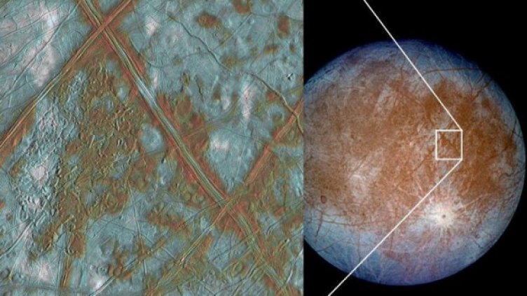 Юпитерианската луна Европа. Снимка: NASA/JPL/University of Arizona