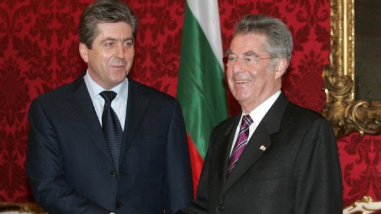 Първанов се срещна с Хайнц Фишер.Снимка: БТА