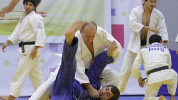 Тренировка на Путин по джудо. Снимка: Getty Images/Guliver Photos