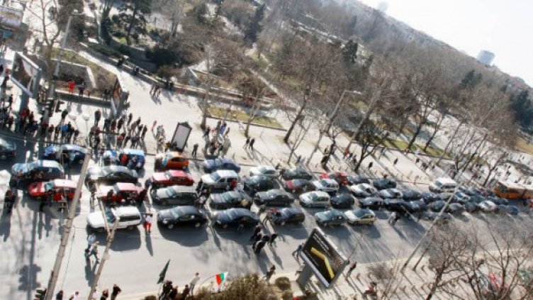 Неделните протести за цените на горивата. Снимка: Булфото