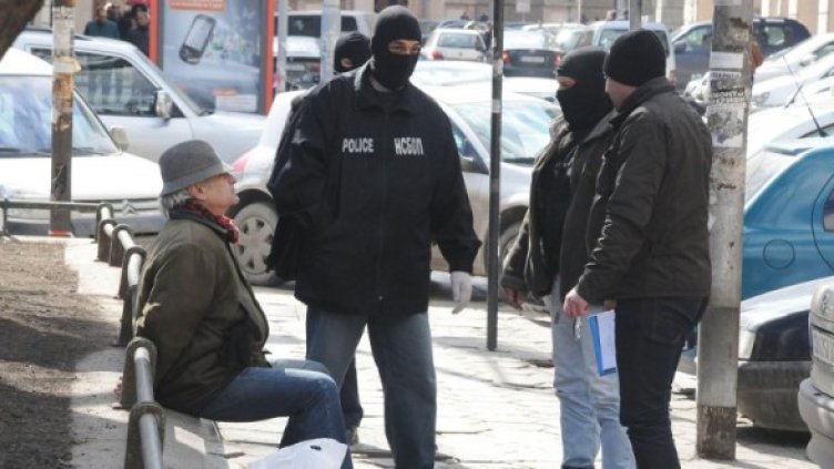 Зрелищната акция в центъра на София Снимка: Булфото