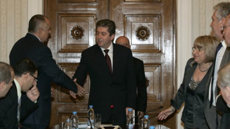 Първанов и Борисов запазиха добрия тон на предишния КСНС. Снимка: БТА