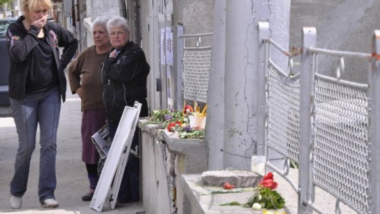 Мястото на трагедията в Симеоновград. Снимка: Булфото