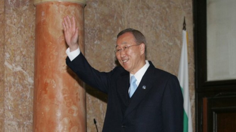 Бан Ки-мун се надява посещението му да доведе до засилване на партньорството между България и ООН. Снимка: БТА