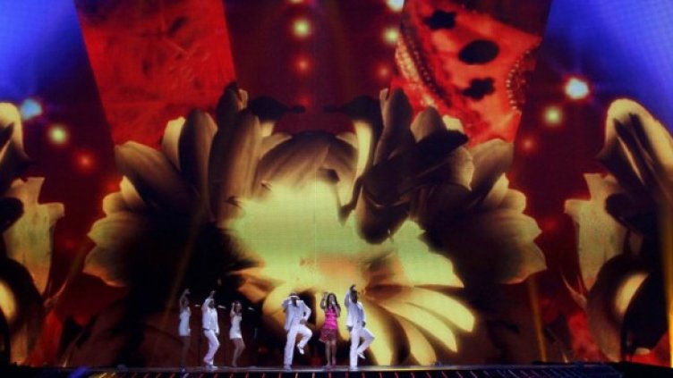 Репетиция на представителката на Испания. Снимка: Reuters