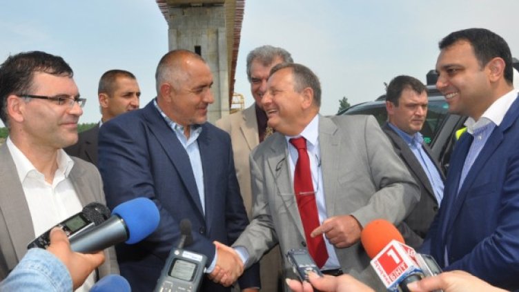 Ивайло Московски (най-вдясно) в компанията на Дянков и Борисов. Снимка: БТА