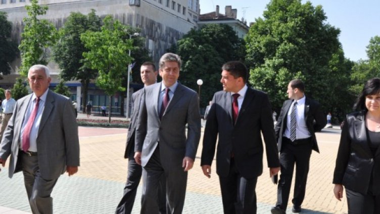 Президентът Георги Първанов в Димитровград Снимка: БТА