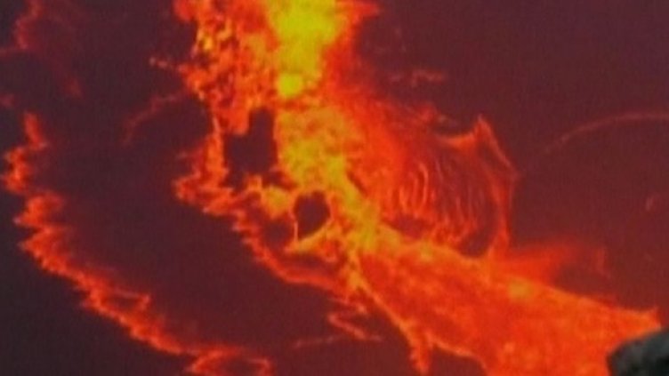 Поглед в кратера на вулкана