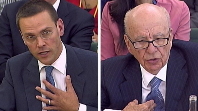 Дмеймс (вляво) и Рупърт Мърдок. Снимка: Reuters