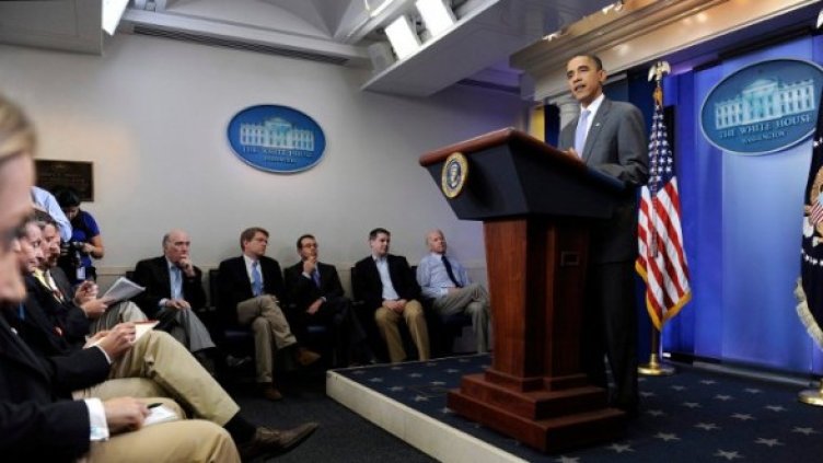 Брифинг на президента на САЩ Барак Обама в Белия дом. Снимка: Reuters