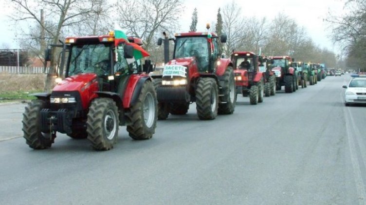 Протест на зърнопроизводителите през март 2011 г. Снимка: Булфото