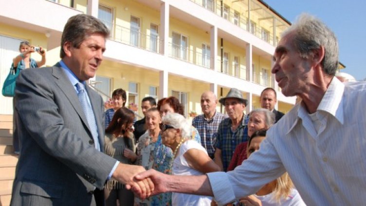 Георги Първанов в Благоевград. Снимка: БТА