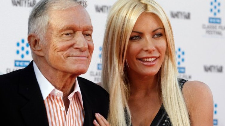 Хю и Кристъл по времето, когато бяха двойка. Снимка: Reuters