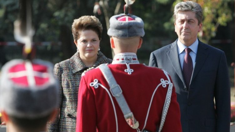 Официалното посрещане на Дилма Русеф. Снимка: БТА