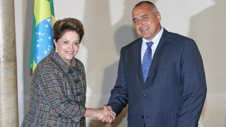 Президентът на Бразилия Дилма Русеф и премиера Бойко Борисов в Министерския съвет. Снимка: БТА