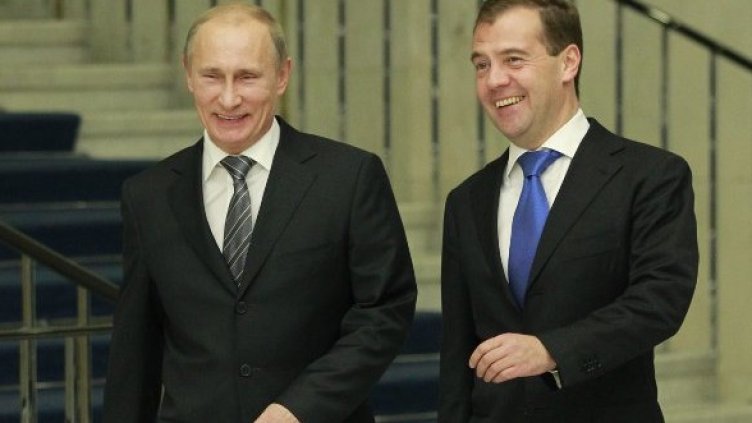 Путин и Медведев. Снимка: БТА