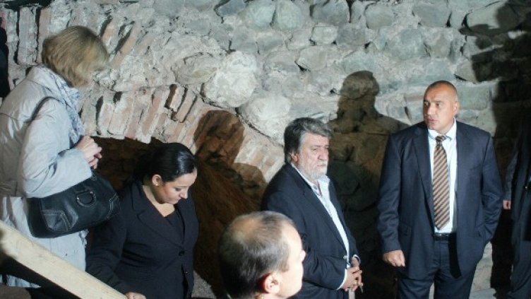 Бойко Борисов и Вежди Рашидов посетиха базиликата "Света София". Снимка: БТА