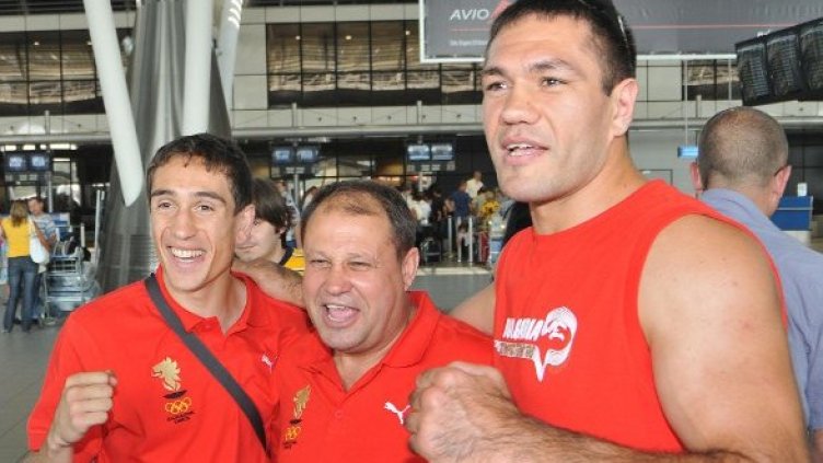 Кубрат Пулев (вдясно), Петър Лесов, Борис Георгиев (вляво). Снимка: Архив, Булфото