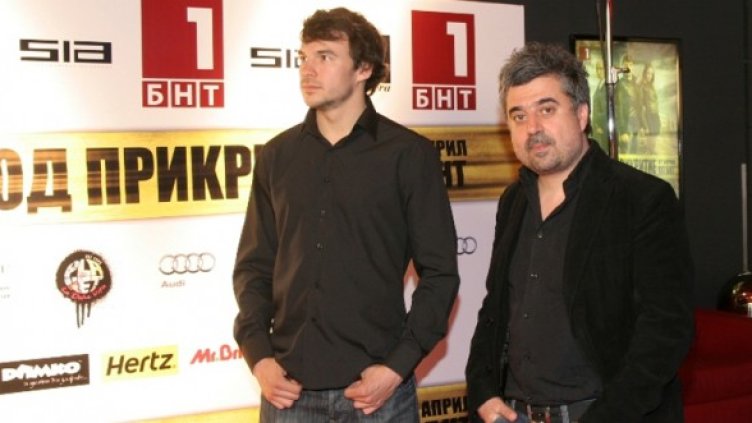 Актьорът Ивайло Захариев (л) и продуцентът Димитър Митовски. Снимка:  БНТ