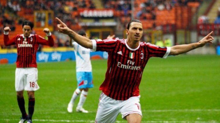 Радостта на Златан Ибрахимович след победата на Милан. Снимка: Reuters