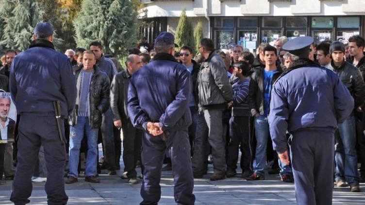 Протестът в Белица от 3 ноември. Снимка: Булфото