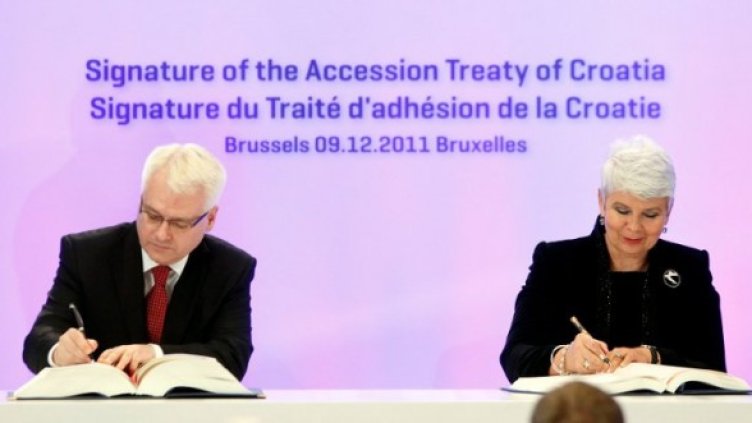 Иво Йосипович и Ядранка Косор. Снимка: Reuters