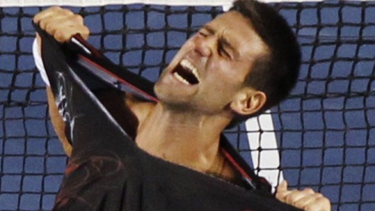 Джокович празнува победата. Снимка: Reuters