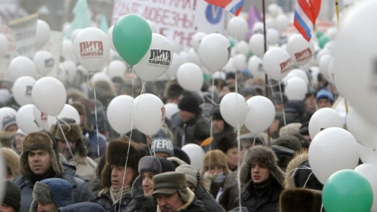 Бялото шествие в Москва. Снимка: Reuters