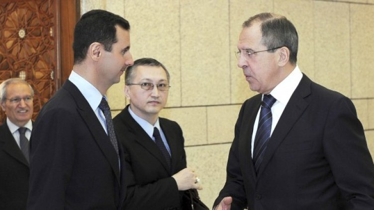 Башар Асад и Сергей Лавров. Снимка: Reuters