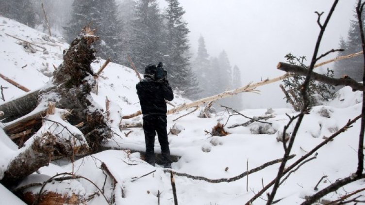 Сваличището е затворило пътя към ски пистата Картала. Снимка: БТА