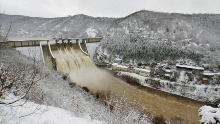 Язовир Ивайловград се източва. Снимка: Булфото