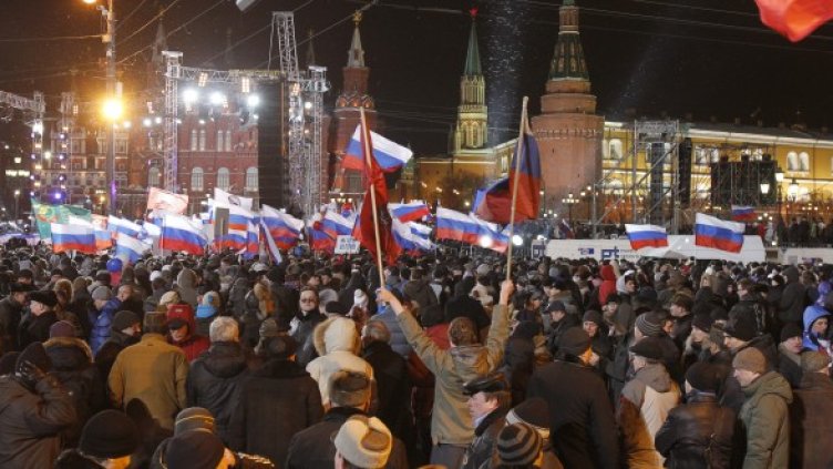 Митингът на Манежния площад в Москва на 4 март. Снимка: Reuters