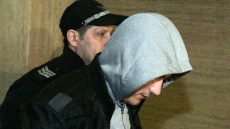 Задържаният гард Цветан Петров в съда Снимка: БТА