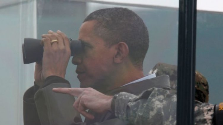 Обама посети демилитаризираната зона между Южна и Северна Корея. Снимка: Reuters