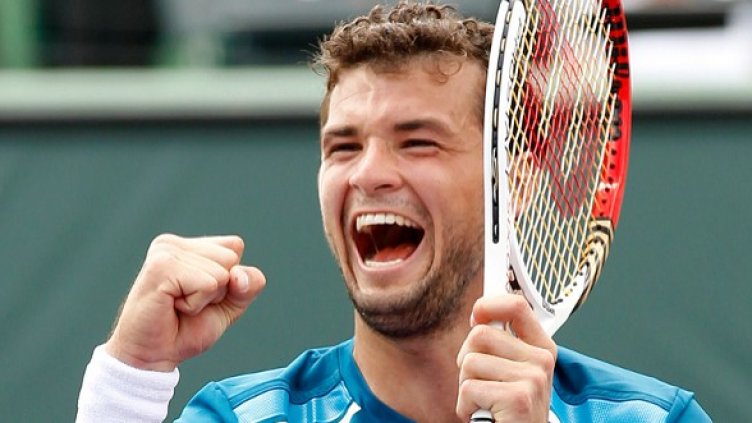 Григор Димитров ликува след победата си над Томаш Бердих. Снимка: Reuters