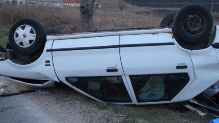 Катастрофиралото "Рено". Снимка: ОДМВР Шумен