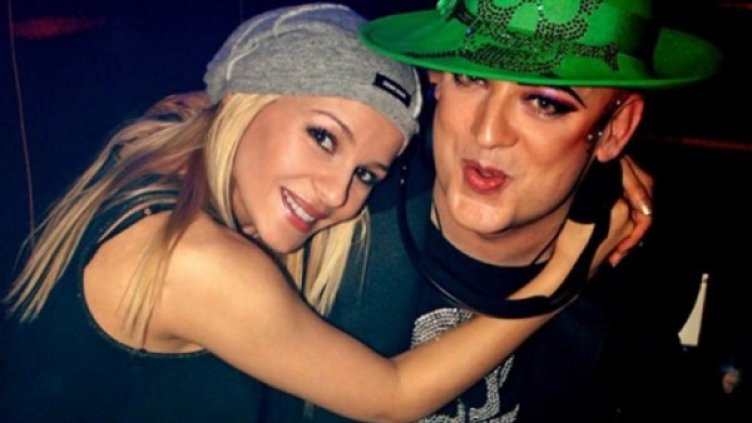 Десислава с Бой Джордж. Снимка: ПР