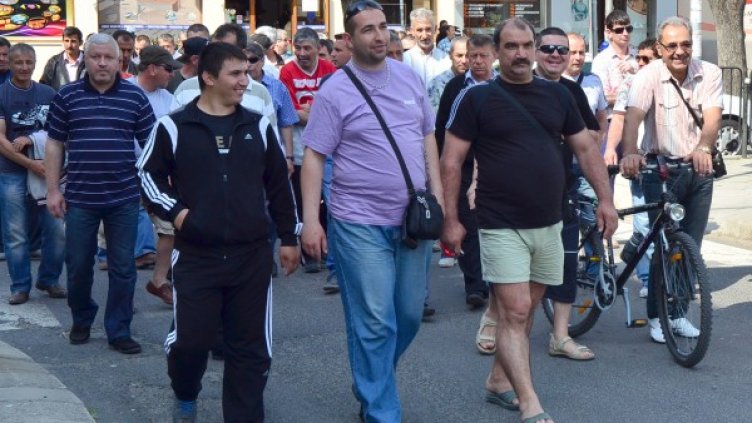 Металурзите отново са на протест. Снимка: БТА