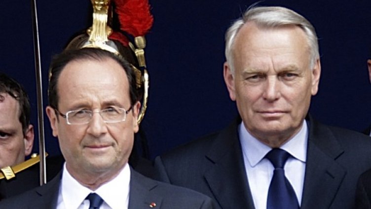 Франсоа Оланд и Жан-Марк Еро. Снимка: Reuters