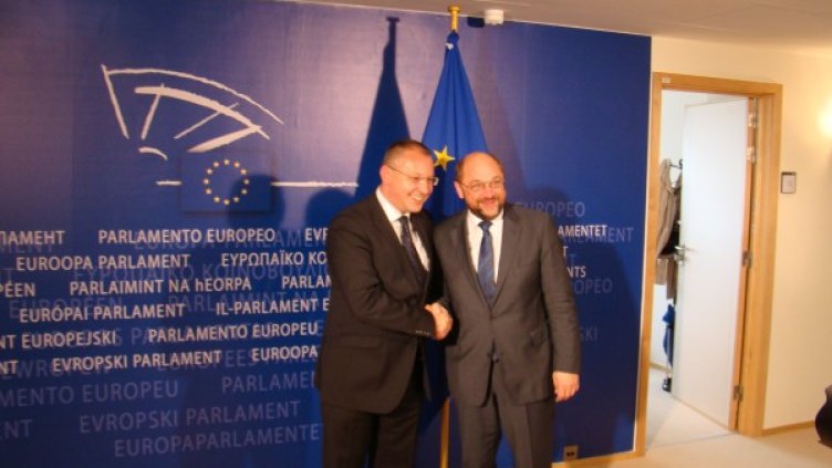 Сергей Станишев в Брюксел. Снимка: Пресцентър на БСП