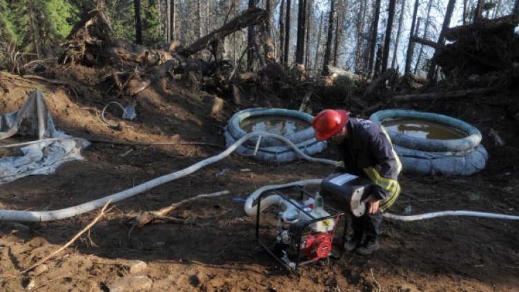 Вече няма пламъци. Снимка: БТА