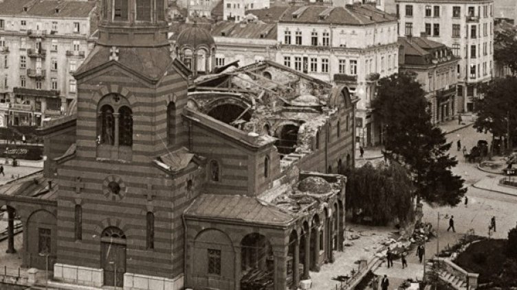 Църквата "Свети Крал" след атентата през 1925 г. Снимка: Изгубената България