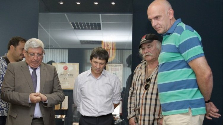 Аню Ангелов откри новата изложба "Спортна слава с пагони" в Националния военноисторически музей. Снимка: БТА