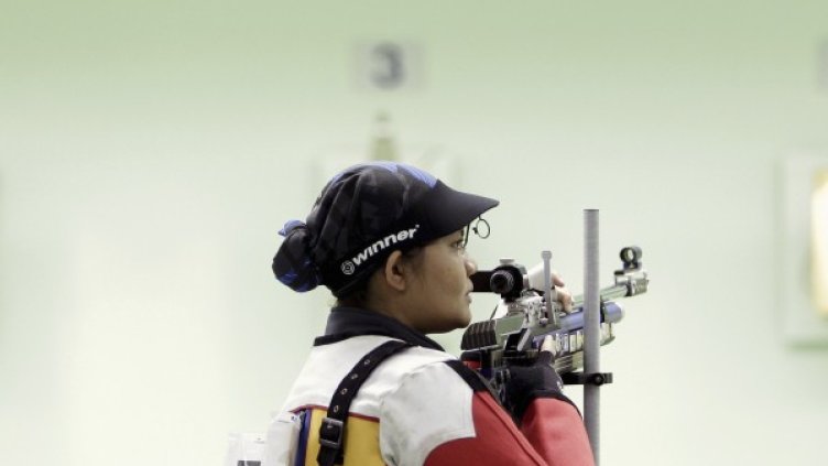 Нур Суряни Мохамед Таиби бързо е загърбила колебанията дали да се състезава бременна в Лондон. Снимка: Facebook