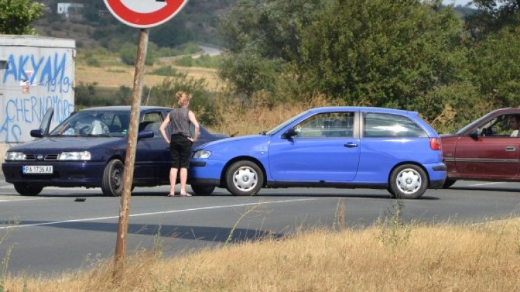 През уикенда също имаше задръстване. Снимка: Булфото