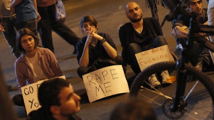 Протест в грузинската столица Тбилиси. Снимка: Reuters