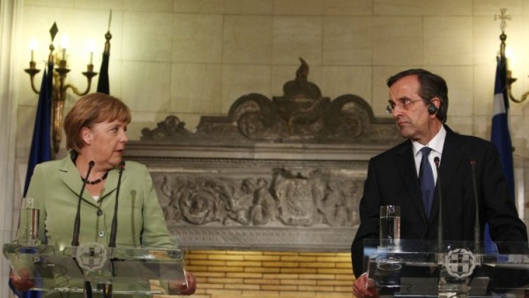 Ангела Меркел и Андонис Самарас. Снимка: БТА